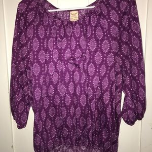 Purple half sleeve top